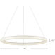 Cumulus Minor LED 40 inch White Pendant Ceiling Light